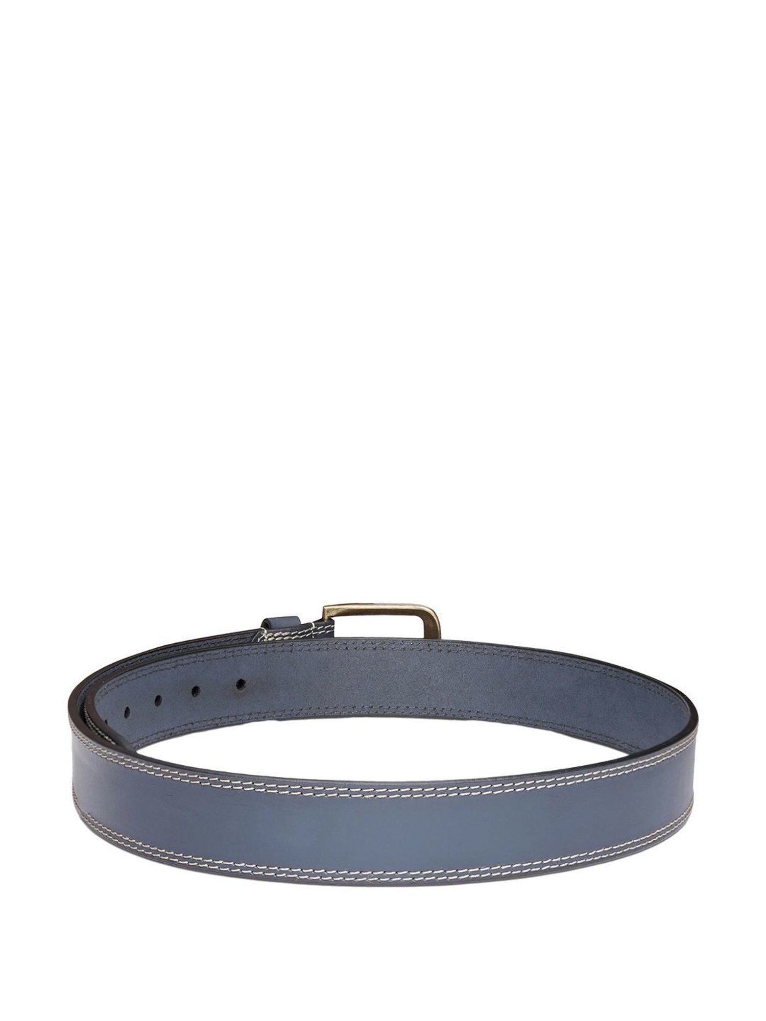 Aeropostale Davie Navy Leather Solid Waist Belt For Men