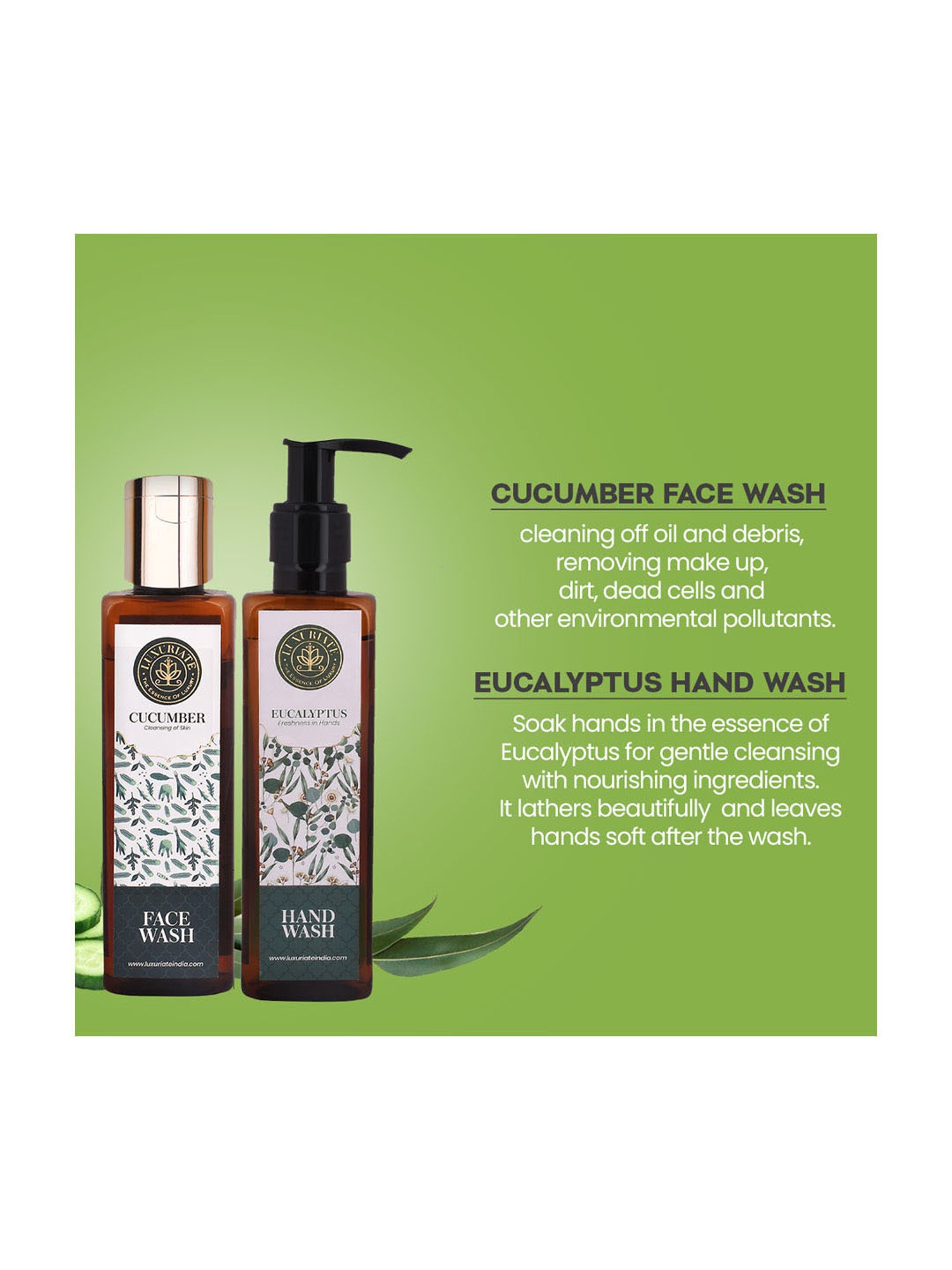 Luxuriate Lime Hand Wash and Tea Tree Face Wash Combo