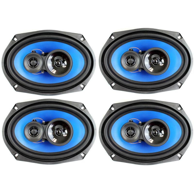4) Q Power 6x9" 700 Watt 3-Way Car Audio Stereo Coaxial Speakers Four | QP693
