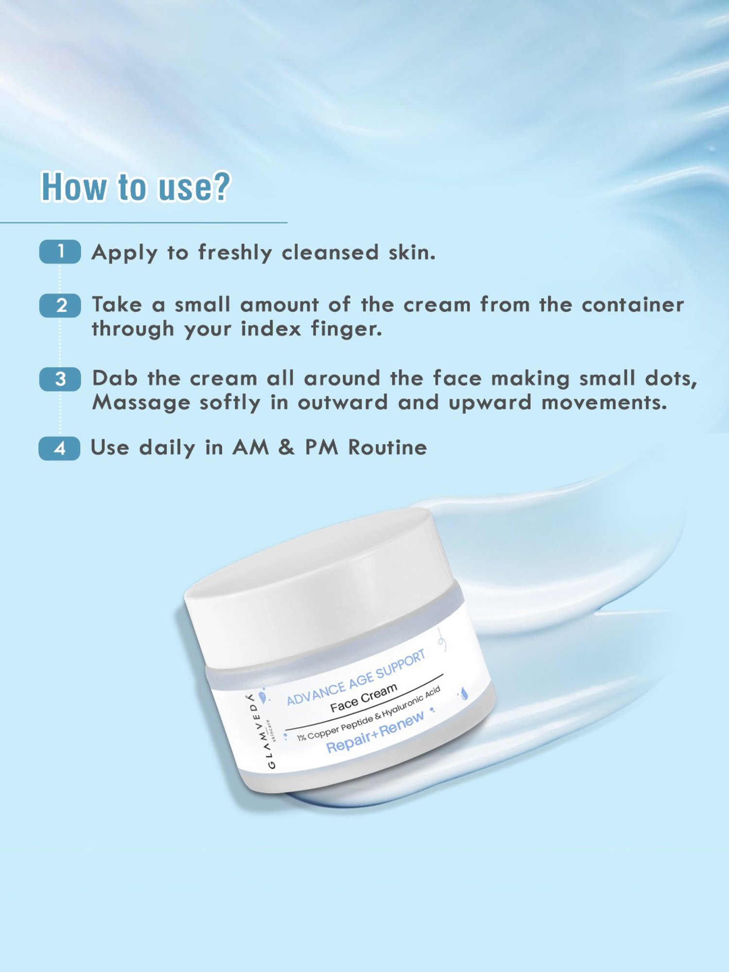 Glamveda Advance Age Support Face Cream - 50 gm