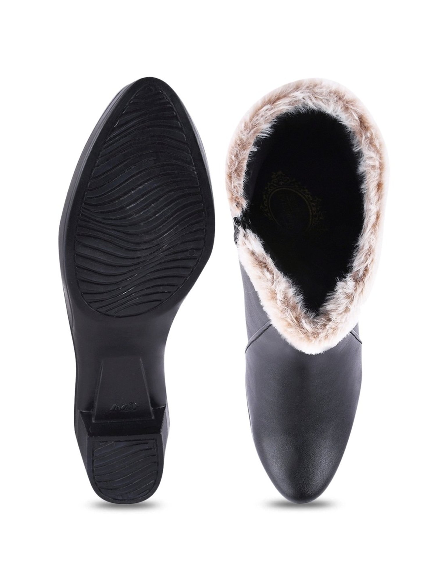 Shoetopia Women's Black Snow Boots