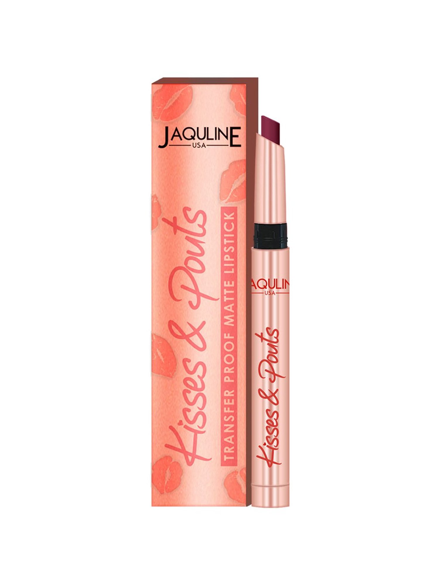 Jaquline USA Kisses & Pouts Transfer Proof Matte Lipstick First Kiss - 1.4 gm