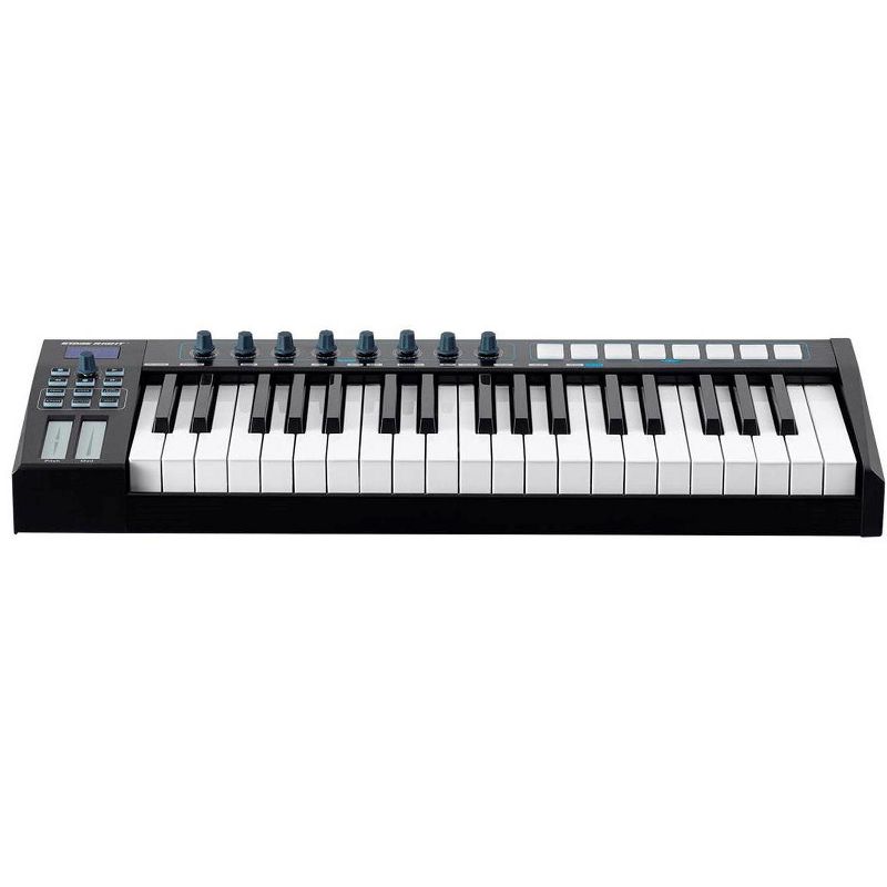 Monoprice SRK37 37-Key USB MIDI Keyboard Controller with 8 Velocity-Sensitive RGB Pads and 8 Assignable Knobs, 5 MMC Buttons - Stage Right Series