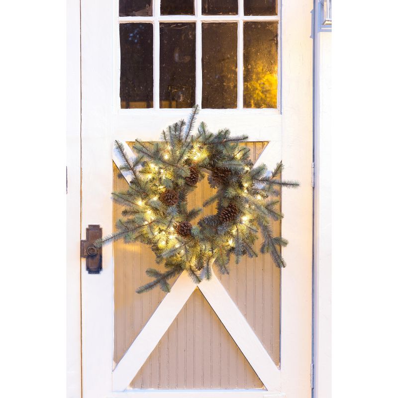 Park Hill Collection 32" Blue Spruce Wreath LED