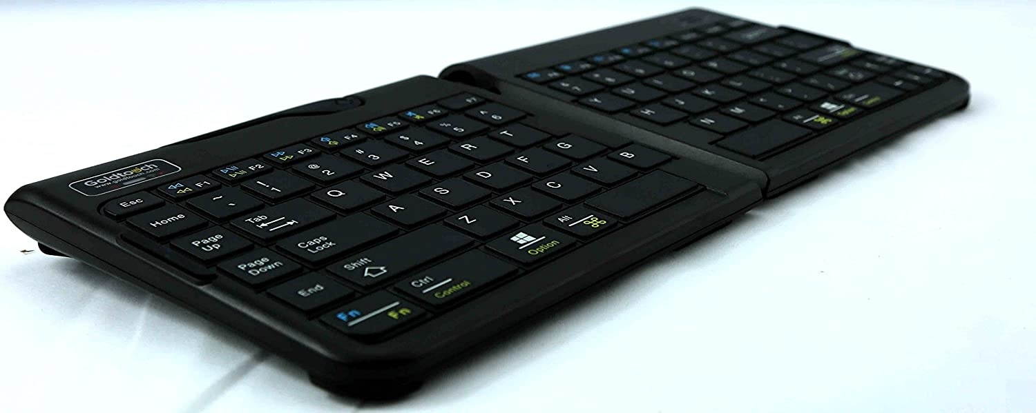 Goldtouch Go!2 Wireless Bluetooth Mobile Keyboard - PC & Mac GTP-0044W Plus Jestik Microfiber Cloth - Value Bundle