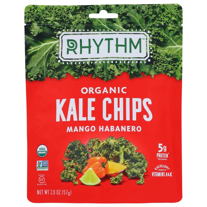 Rhythm Super Foods Mango Habanero Kale Chips 2oz 12 pk