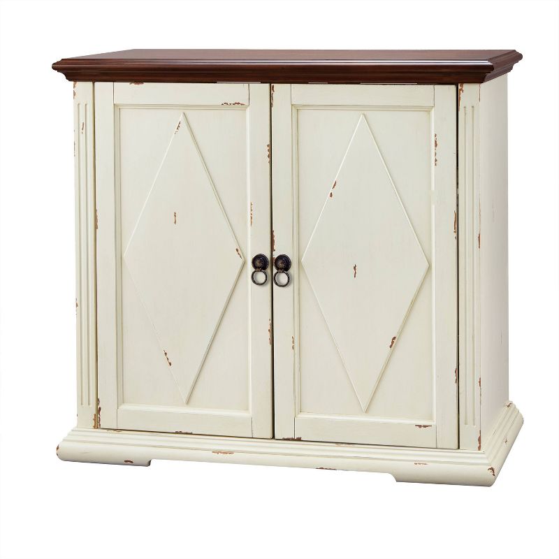 60" Rivington Infrared Media Electric Fireplace Aged White - Muskoka