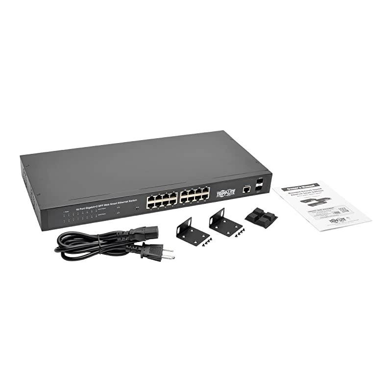 16-Port Gigabit Ethernet Switch L2 Managed 10/100/1000Mbps, 1U Rack-Mount / Desktop, 2 Dedicated Gigabit SFP Slots, 36Gbps (NGS16C2)