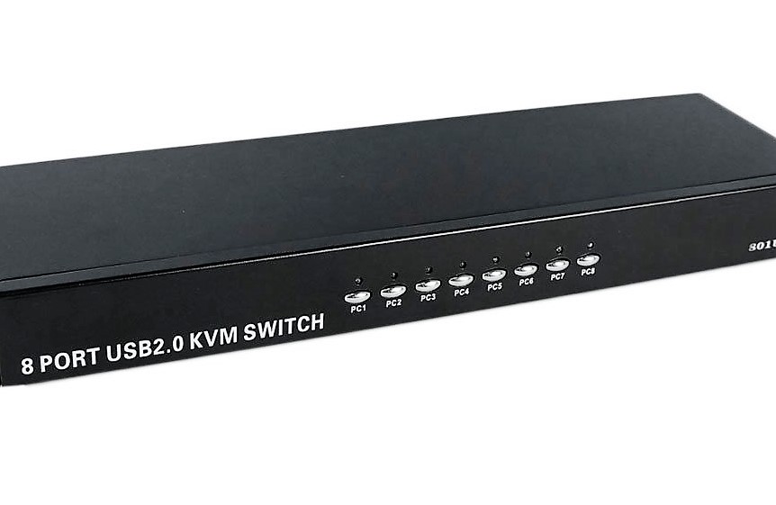 8 Ports USB 2.0 VGA External KVM Switch Box Manual Switcher Support for 1920x1440 VGA Splitter Adapter 1080P