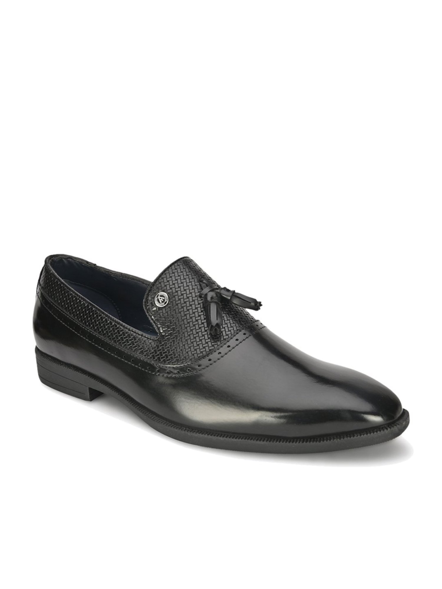 Alberto Torresi Men's Black Formal Moccasins