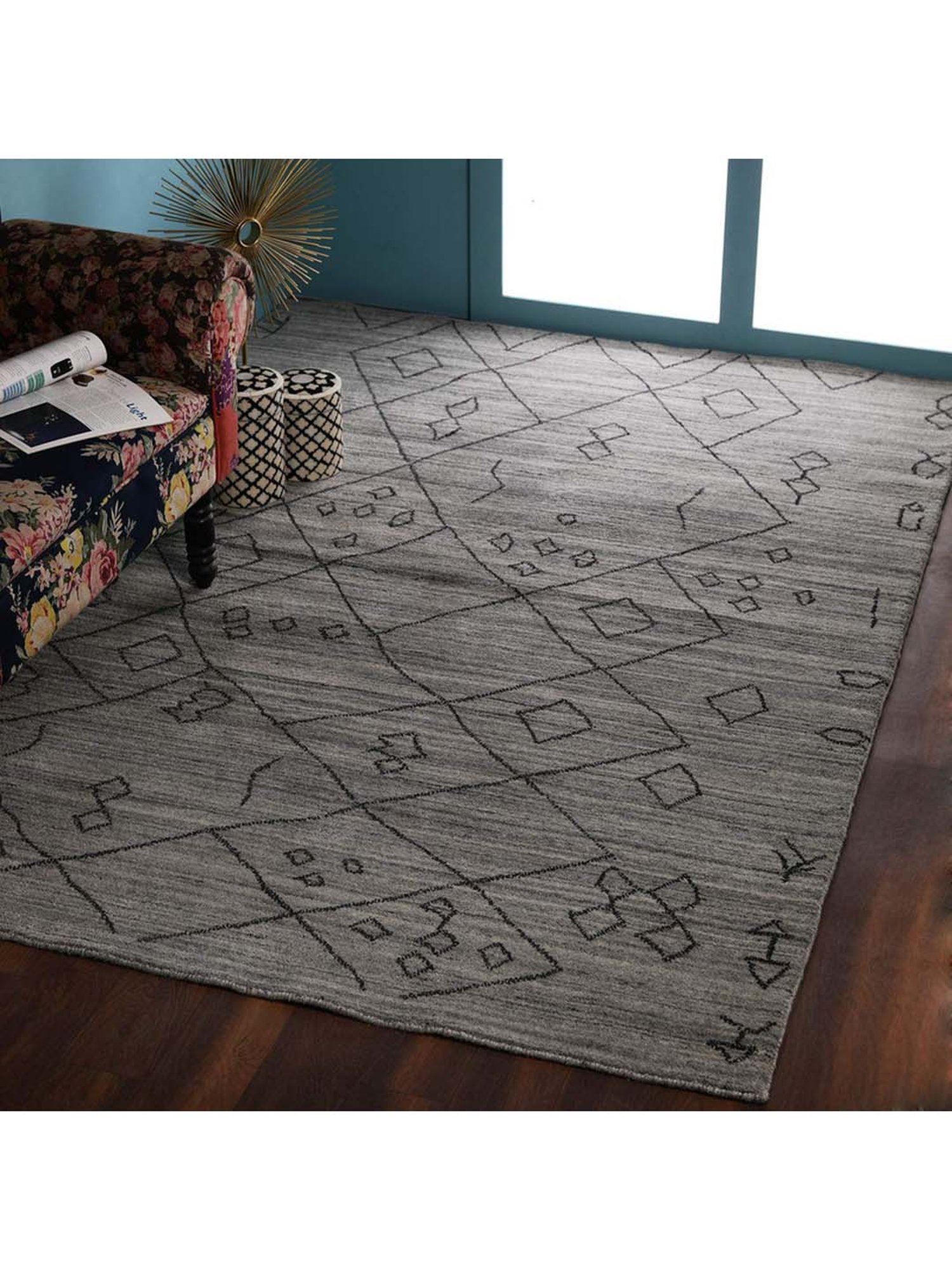 Pequra Grey Wool XL Carpet - Set of 1