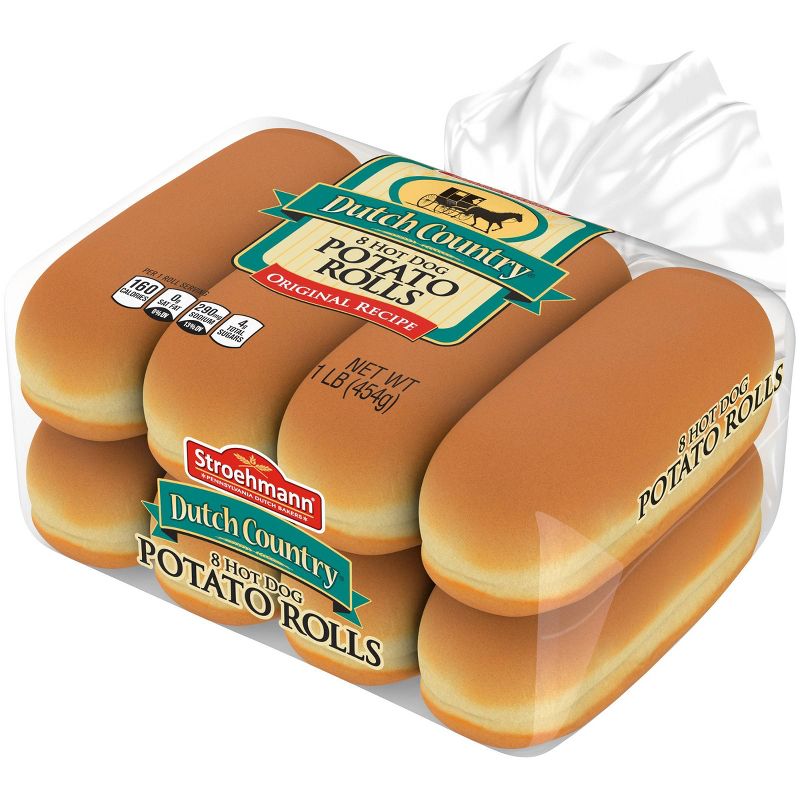 Stroehmann Potato Hot Dog Buns - 15oz/8ct