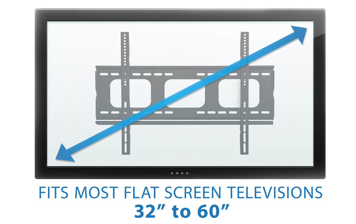 Fixed TV Wall Mount | Fits 32-60 Inch TVs | VESA 600 x 400 Max