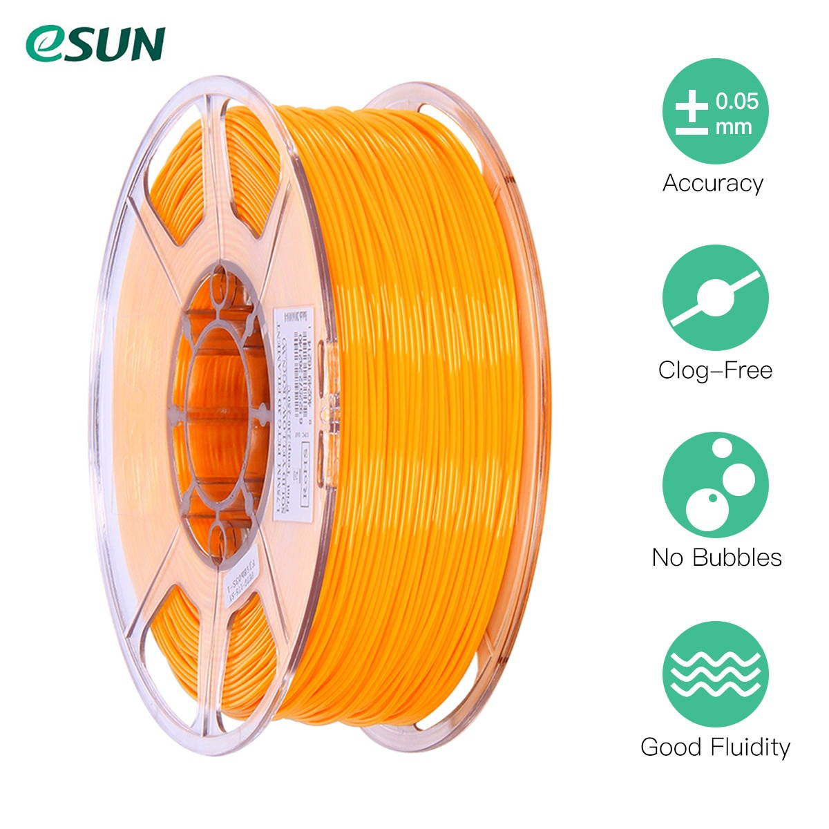 eSUN PETG 1.75mm 3D Printer Filament Printing Consumables Dimensional Accuracy: +/- 0.05mm 1kg(2.2lb) Spool Material Refills Solid Green
