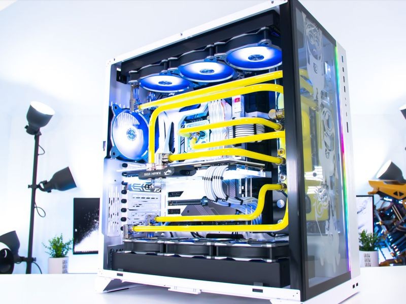 Graphics Card 6+2Pin 8Pin Male to Male Adapter Power Cable for Great Wall Dragon Module Power Supply with Net Cover,Black,about 58cm