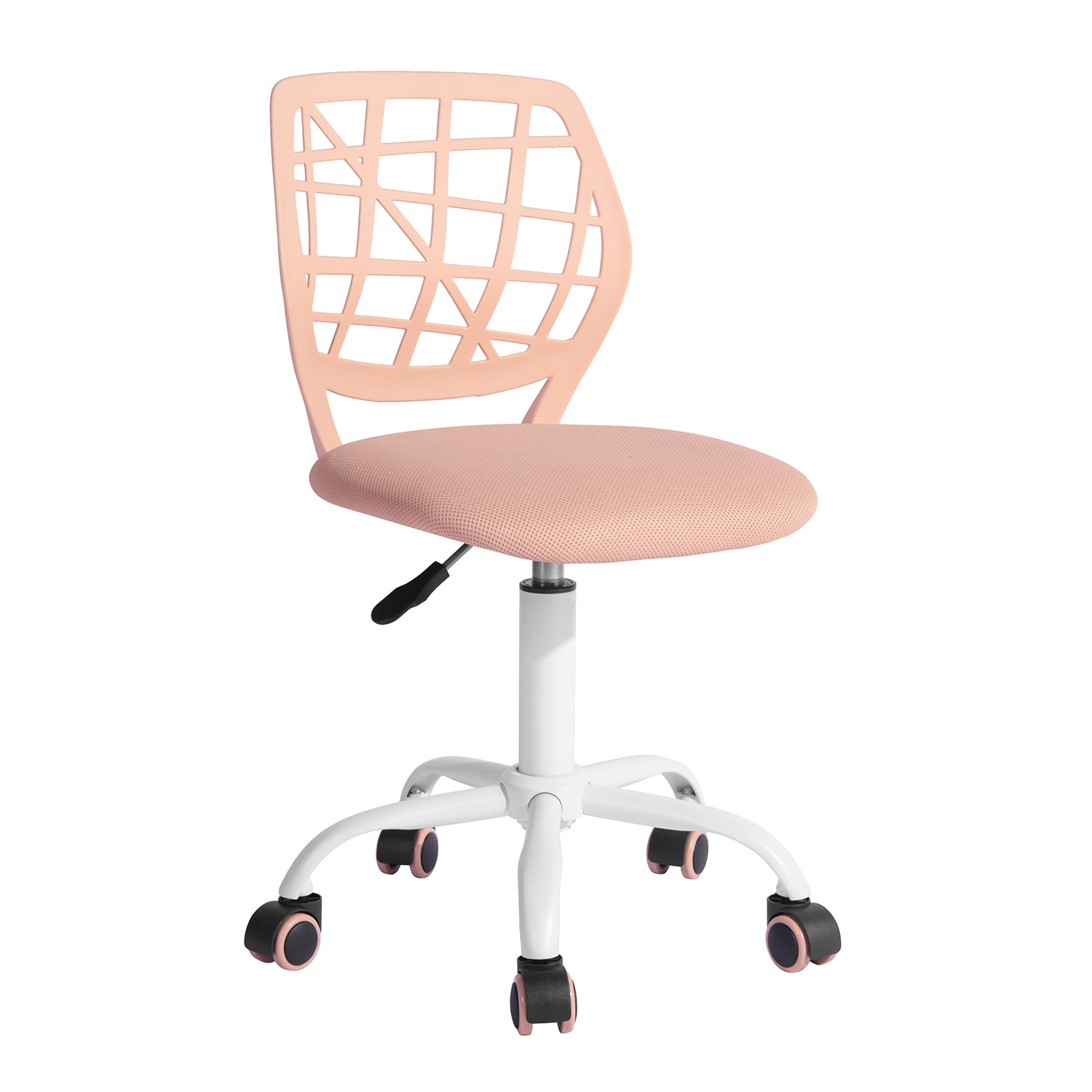 FurnitureR Teen Task Chair Height Adjustable Swivel Rolling,Children Student Computer Desk Chair,Pink