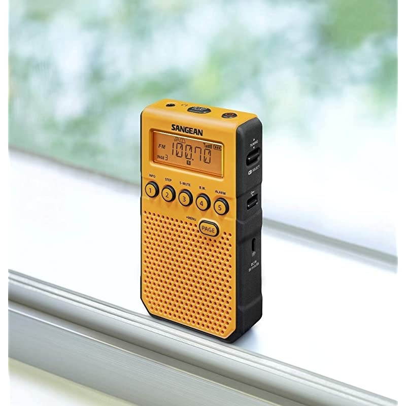 DT-800YL AM / FM / NOAA Weather Alert Rechargeable Pocket Radio (Yellow)