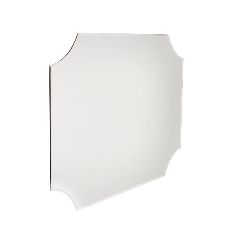 19" x 28" Reign Scallop Wall Mirror Silver - Kate & Laurel All Things Decor