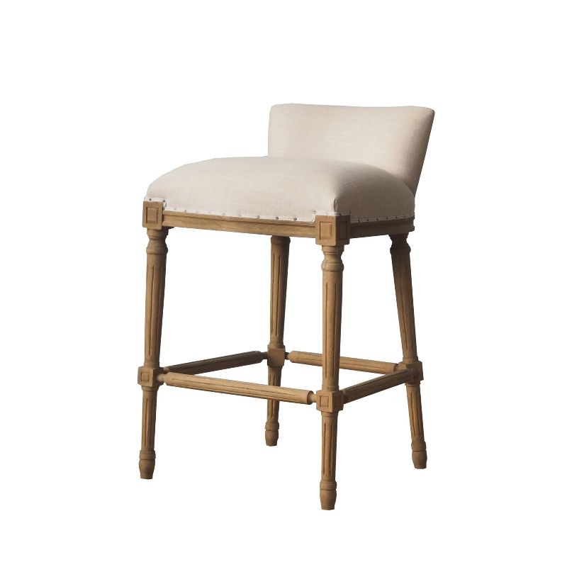 26" Burnham Home Designs Francesca Counter Height Barstool Oak - Boraam