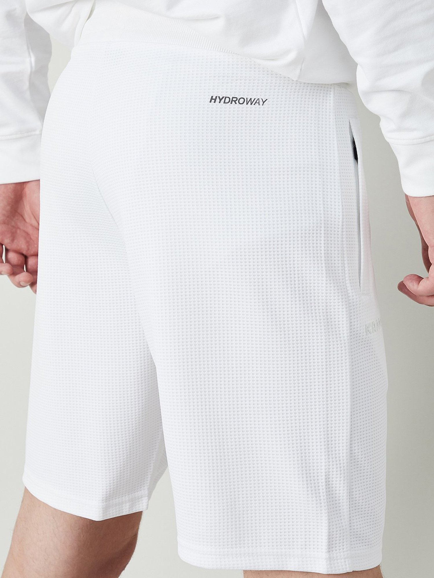 Adidas White Regular Fit Striped Sports Shorts