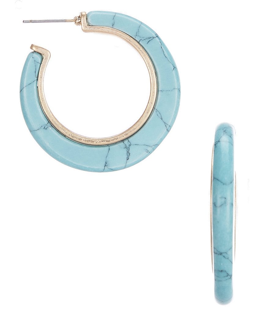 Southern Living Stone Hoop Earrings