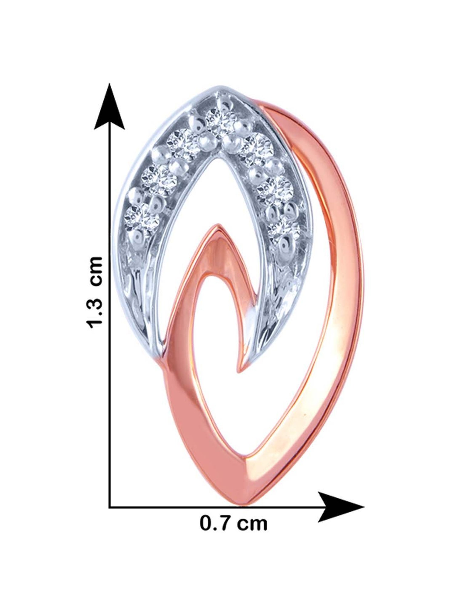 P.C. Chandra Jewellers 14 kt Gold & Diamond Earrings