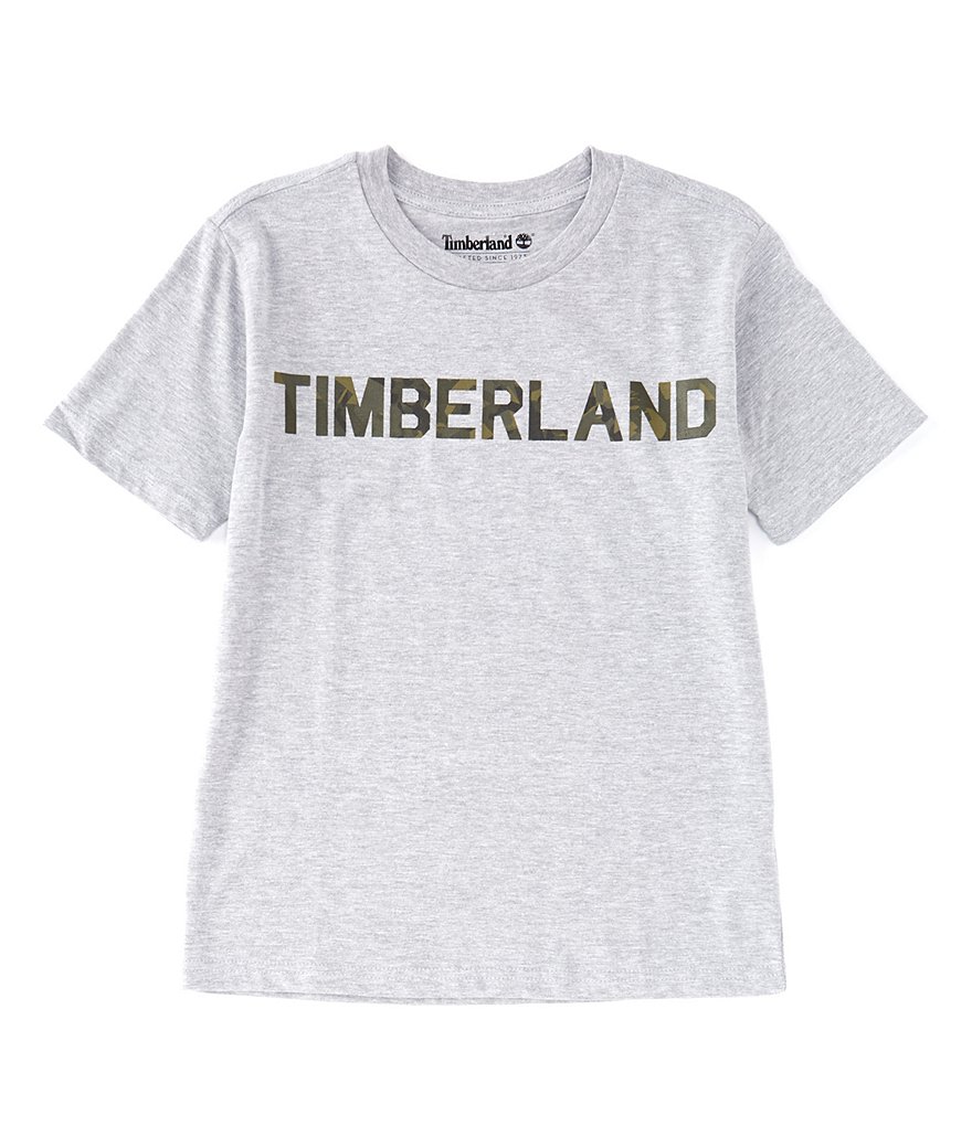 Timberland Big Boys 8-20 Short-Sleeve Camouflage-Logo Tee