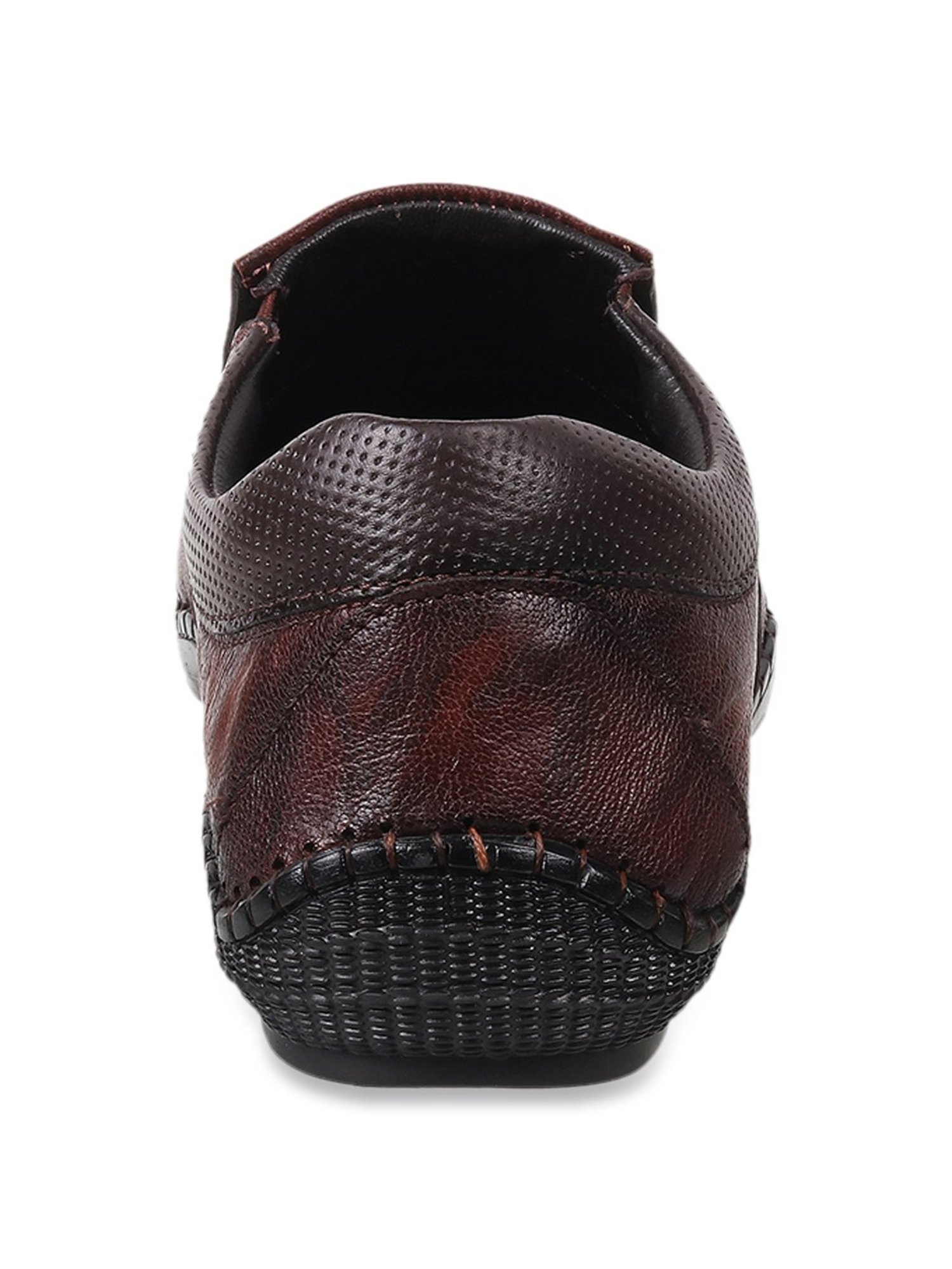 Mochi Men's Brown Casual Loafers