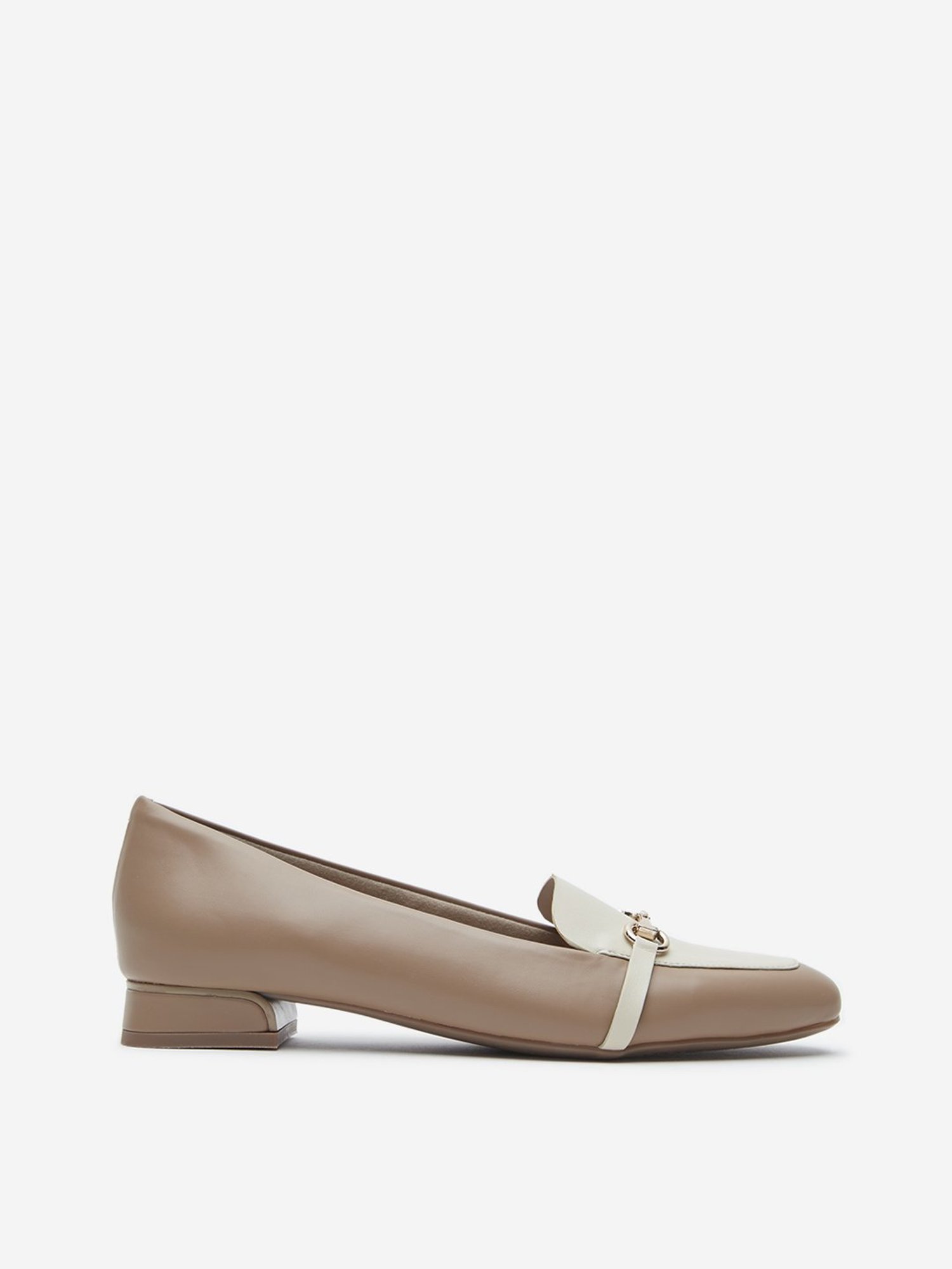 LUNA BLU by Westside Taupe Metal-Detailed Loafers