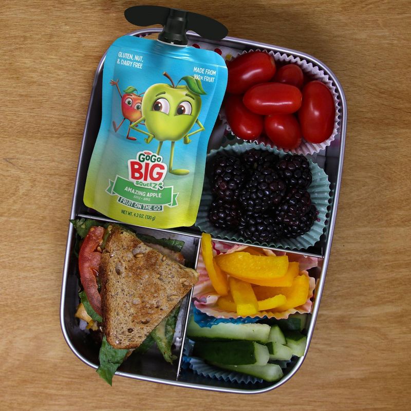 GoGo SqueeZ Big Variety Pack Apple Apple Rasp Straw Van - 42.3oz/10ct