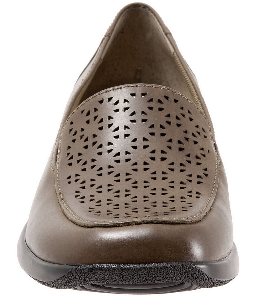 Trotters Jenn Metallic Leather Laser Cut Out Loafers