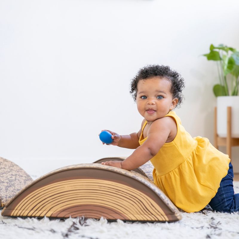 ECR4Kids SoftZone Tree Log Climber Play Set, Indoor Toddler Foam Obstacle Course, 3-Piece