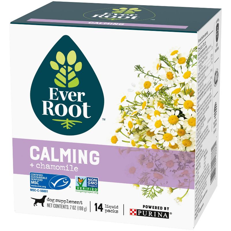 Purina EverRoot Calming Organic Dog Supplement Liquid Packs - 14ct