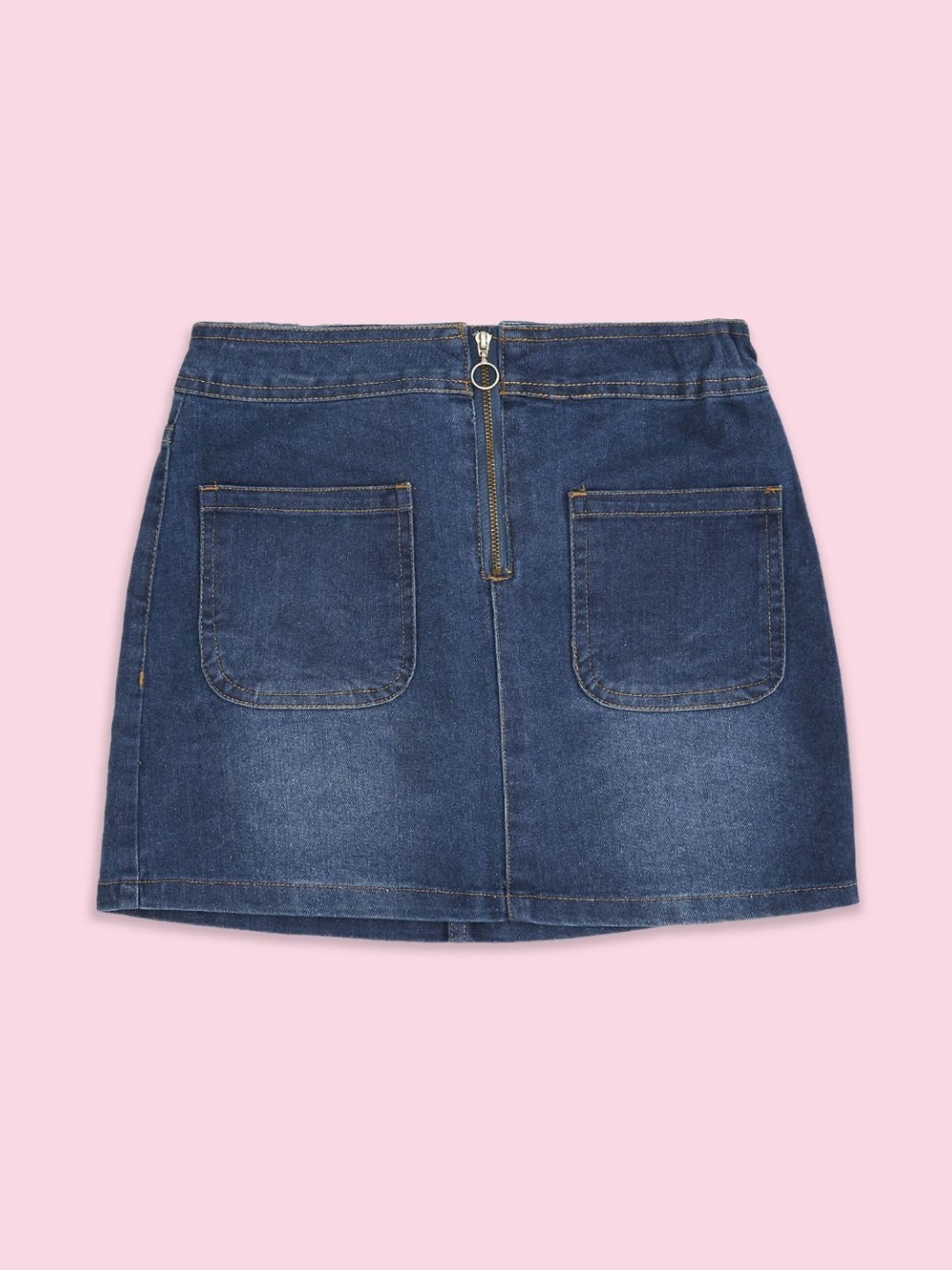 A Little Fable Kids Multicolor Solid Skirt