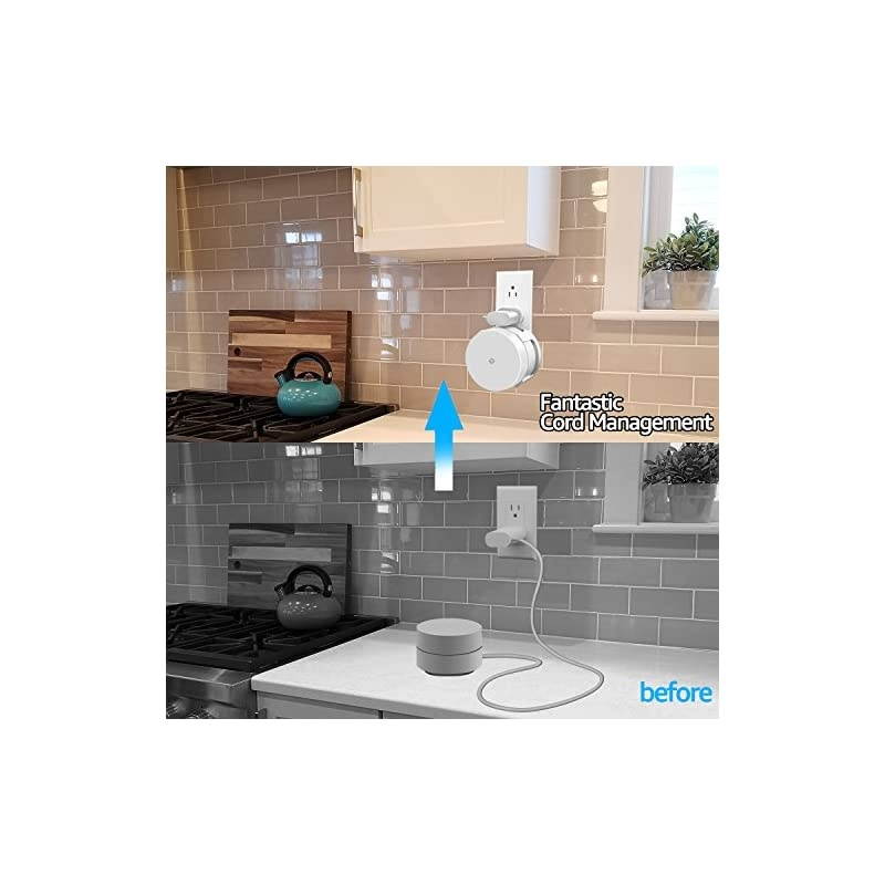 Google WiFi Wall Mount WiFi Accessories for Google Mesh WiFi System and Google WiFi Router Without Messy Wires or Screws White2 Pack