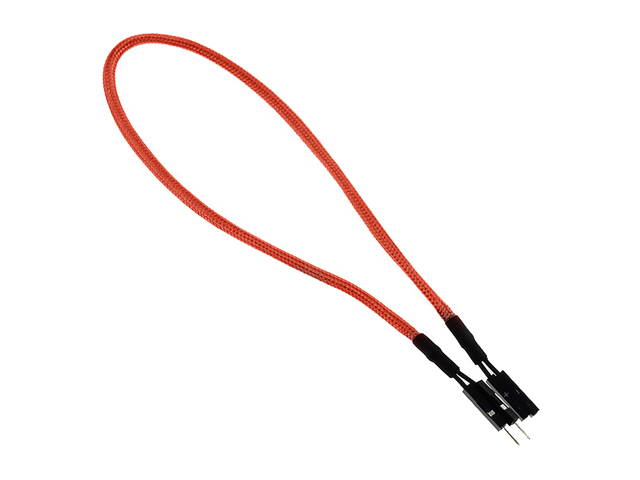 BitFenix BFA-MSC-2IO30BK-RP 11.81 in. (30 cm) 2-pin Chassis I/O (PWR/RST/HDD/Etc.) Cable