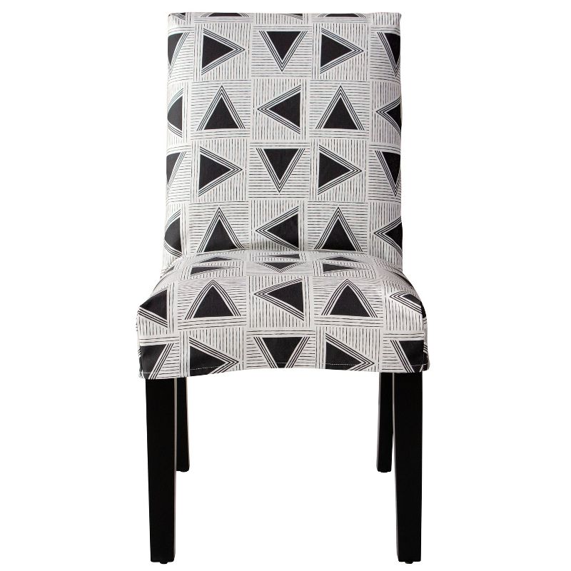 Hendrix Dining Chair Triangle Tile Black White - Skyline Furniture