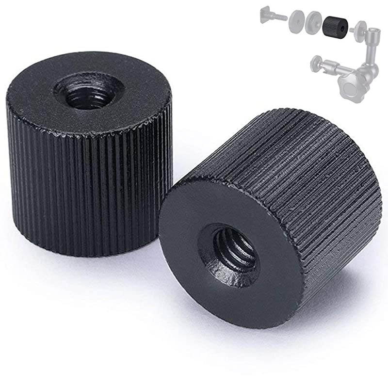 Arm Screw Tripod Nut Barrel Tripod Nut Screw Connection Nut Articulating Arm Tripod Rig Replacement with Standard 1/4"-20 Thread -2 Packs
