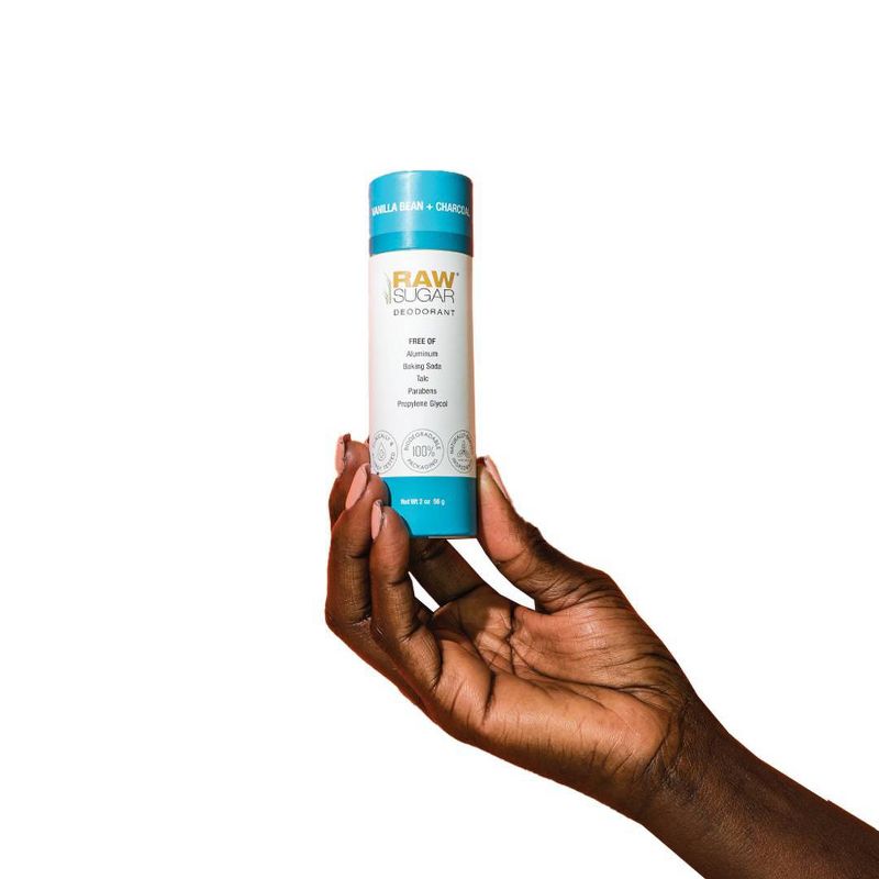 Raw Sugar Deodorant Vanilla Bean + Charcoal - 2 oz
