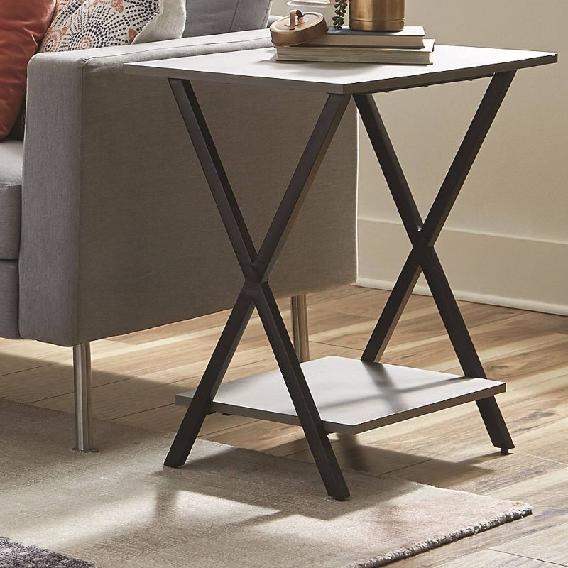 36" Slade Coffee Table with End Table and TV/Sofa Console Table Gray - Alaterre Furniture