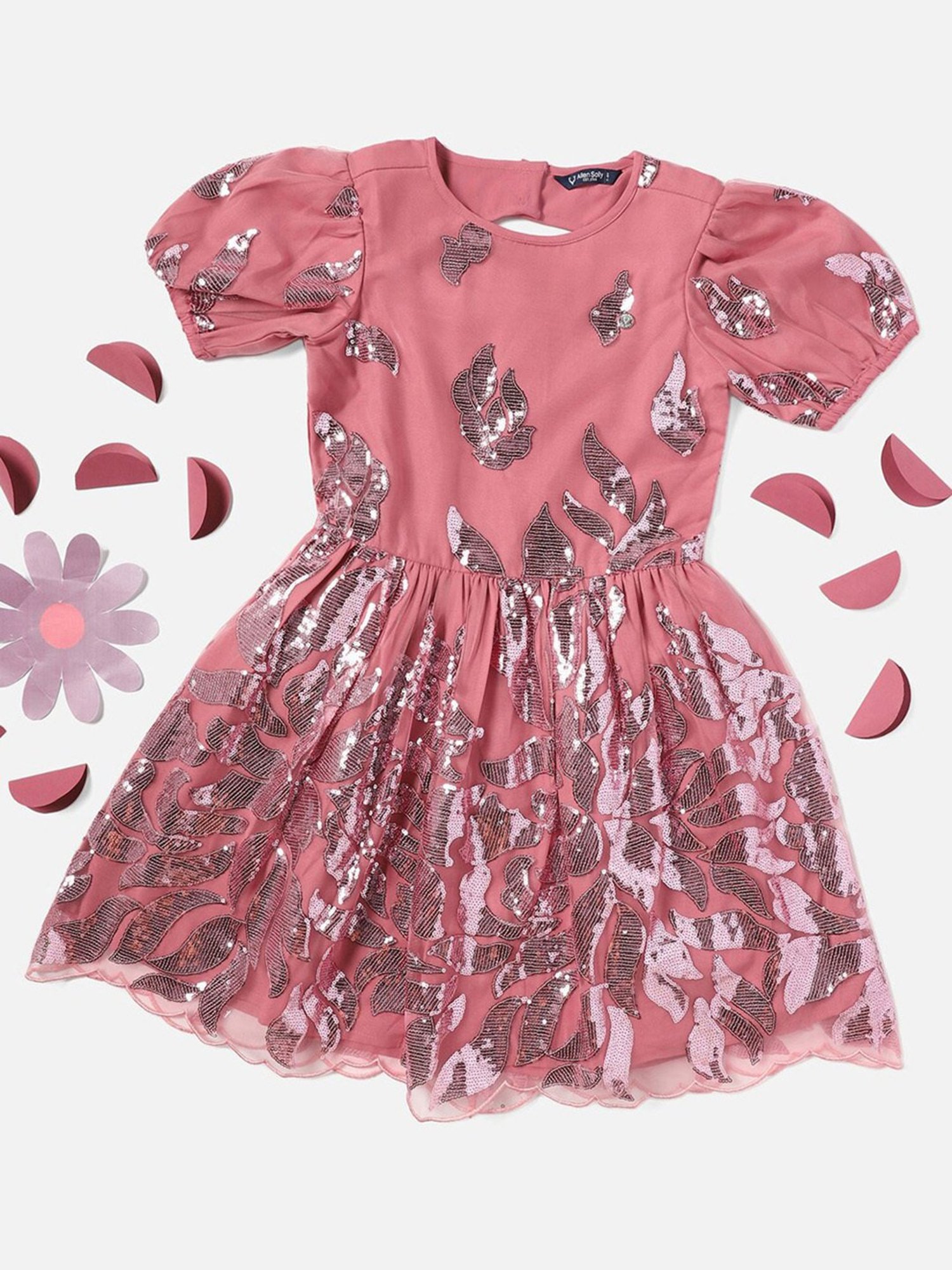 Allen Solly Junior Pink Embellished Frock