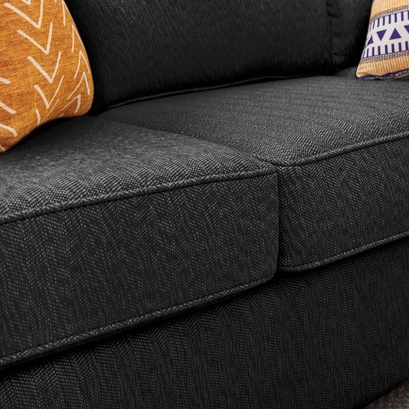 Lincoln Reversible Sectional Charcoal Gray - True Seating