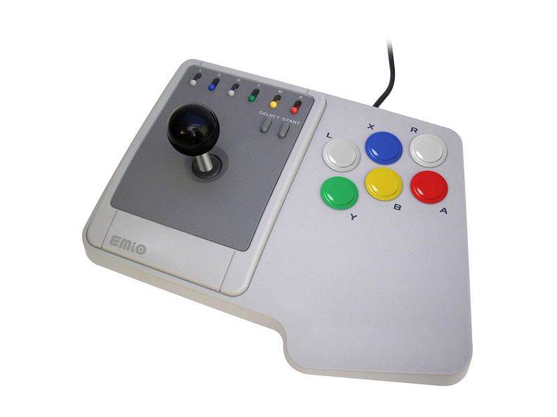 Emio The Edge Super Joystick for SNES Classic, NES Classic, Wii U, PC  White
