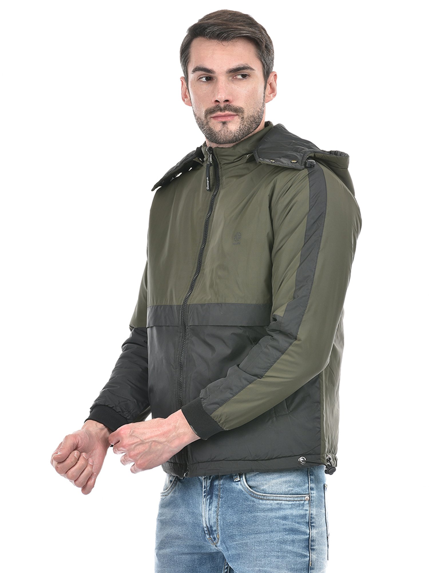 Integriti Olive & Black Regular Fit Reversible Jacket