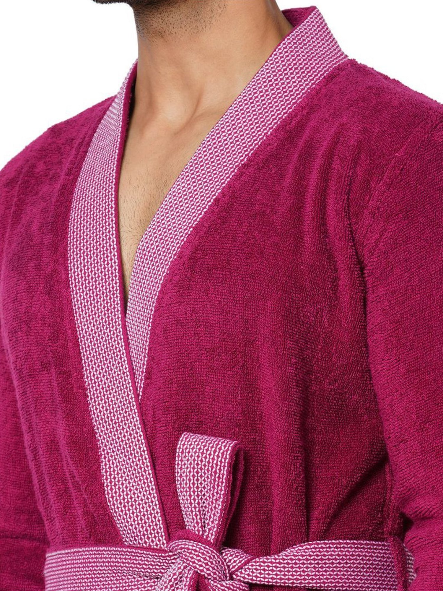 Spaces Hygro Solid Dark Violet Cotton Bathrobes