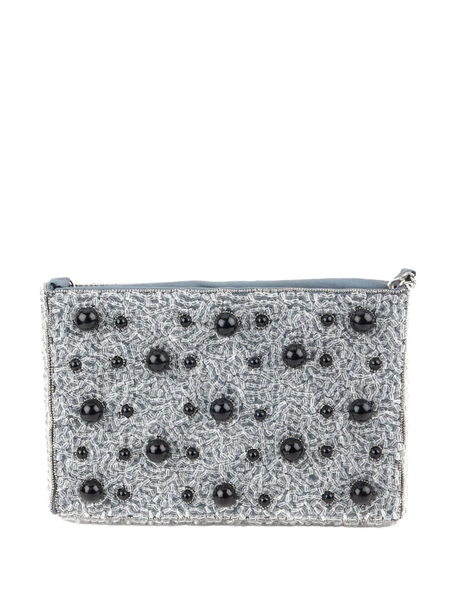 Odette Grey & Black Striped Sling Handbag