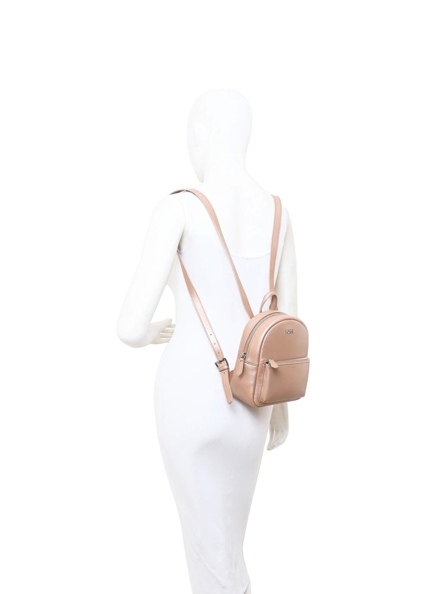 Tohl Nevern Beige Leather Medium Backpack