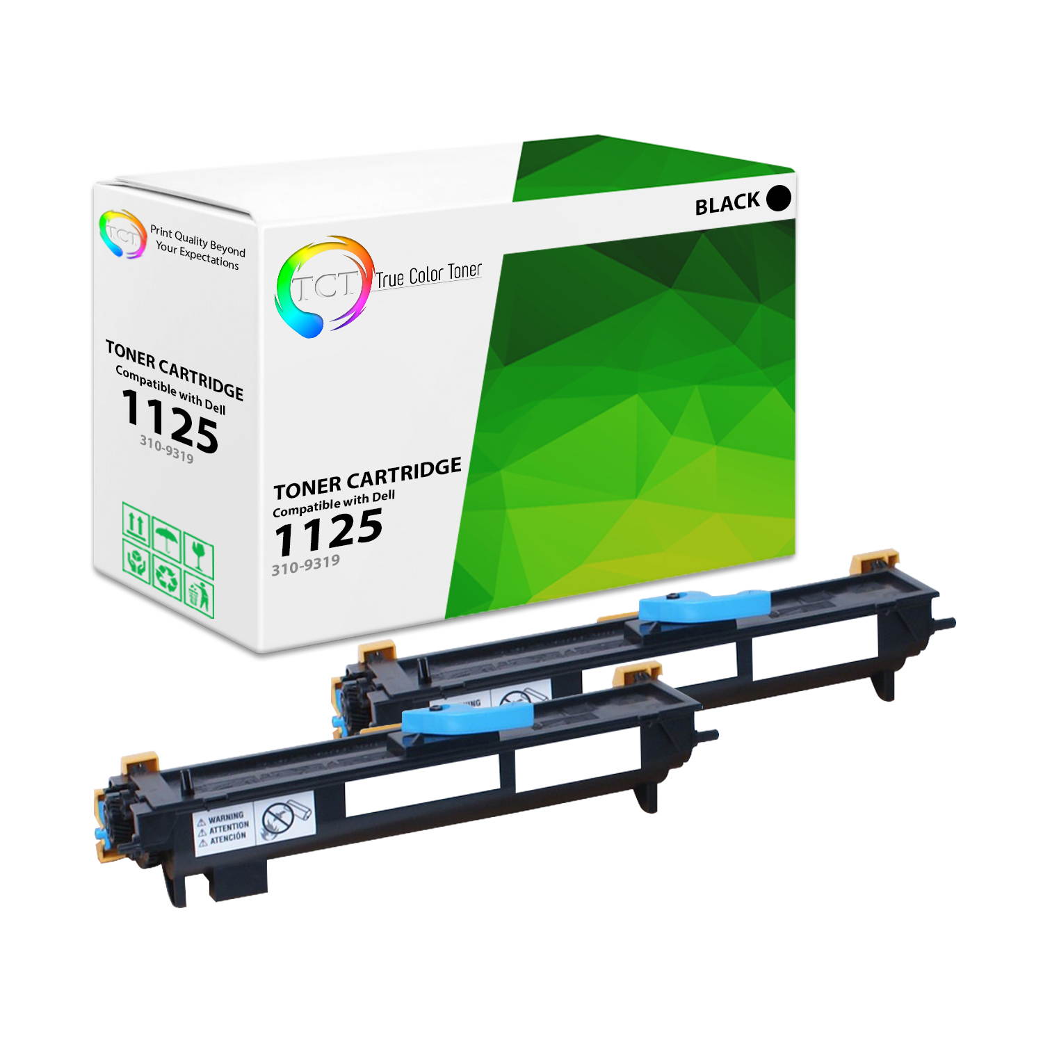TCT Premium Compatible Toner Cartridge Replacement for Dell 310-9319 Black works with Dell 1125 Printers (2,000 Pages) - 2 Pack