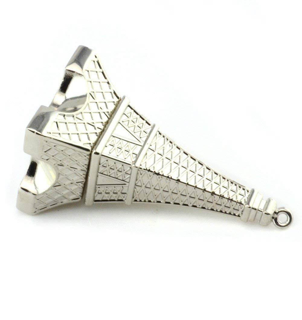 WooTeck 2 Pack 16GB Metal Eiffel Tower USB Flash Drive (Golden and Silver)