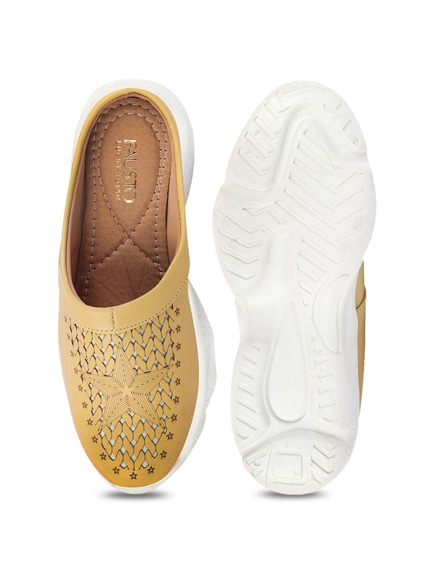 Fausto Women's Yellow Mule Shoes